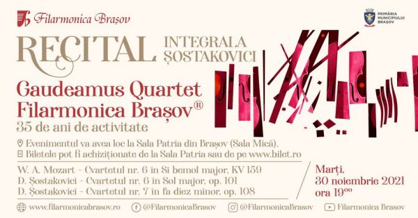 Recital Gaudeamus Quartet Filarmonica Brașov® - Integrala Șostakovici