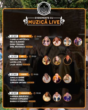 EVENIMENTE CU MUZICA LIVE