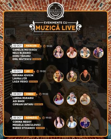 EVENIMENTE CU MUZICA LIVE