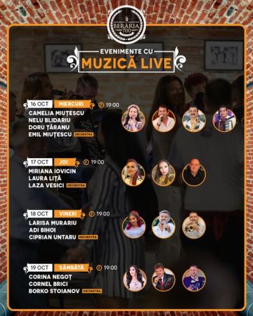 EVENIMENTE CU MUZICA LIVE