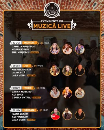 EVENIMENTE CU MUZICA LIVE