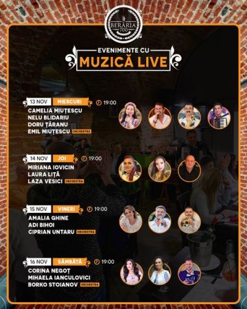 EVENIMENTE CU MUZICA LIVE