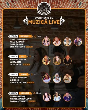 EVENIMENTE CU MUZICA LIVE