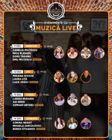 EVENIMENTE CU MUZICA LIVE