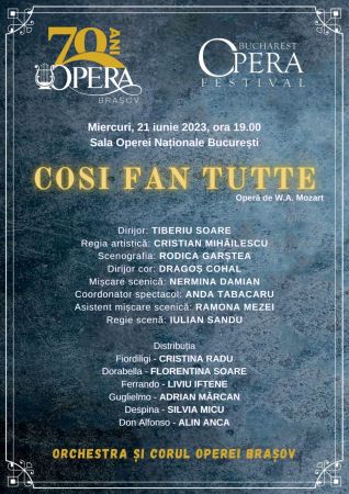 "Così Fan Tutte", pe scena Operei Naționale București și  "Giselle", la Opera Brașov