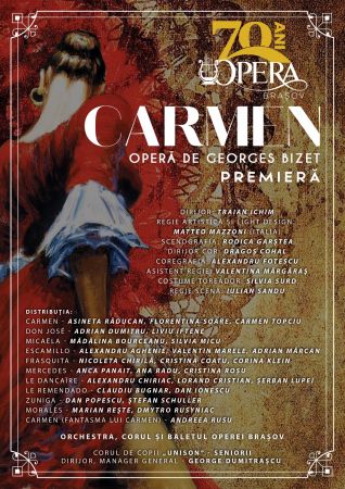 Opera Brașov închide stagiunea cu o premieră: "Carmen" de G. Bizet!