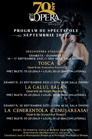 PROGRAM de SPECTACOLE – SEPTEMBRIE 2023