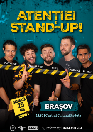 (SHOW1) Stand-up comedy cu Cîrje, Drăcea, Florin, Dobrotă și Popinciuc