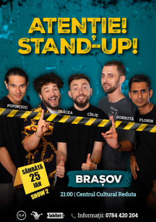 (SHOW2) Stand-up comedy cu Cîrje, Drăcea, Florin, Dobrotă și Popinciuc