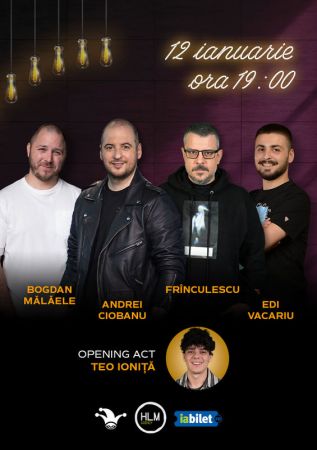 Stand-up comedy cu Andrei Ciobanu, Mălăele, Frînculescu și Edi Vacariu