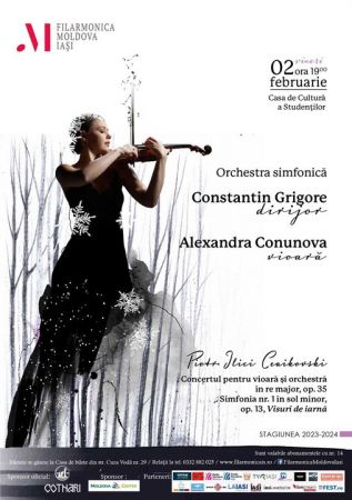 Concert simfonic | Dirijor: CONSTANTIN GRIGORE, solistă: ALEXANDRA CONUNOVA - vioară