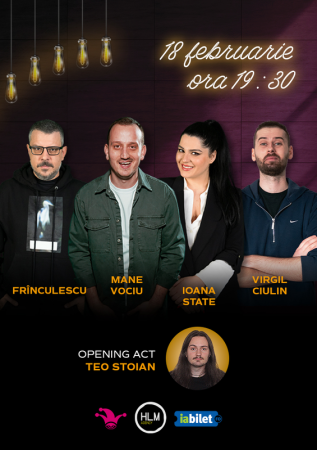 Stand-up comedy cu Mane Voicu, Ioana State, Frînculescu și Virgil Ciulin