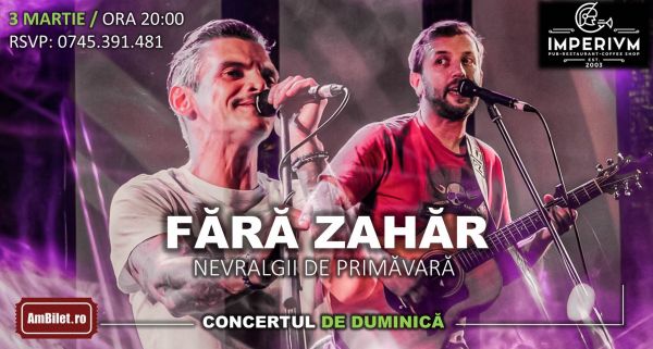 FĂRĂ ZAHĂR – Nevralgii de Primăvară