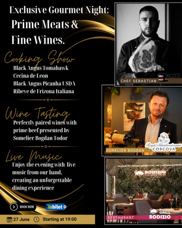 Exclusive Gourmet Night: Prime Meats & Fine Wines