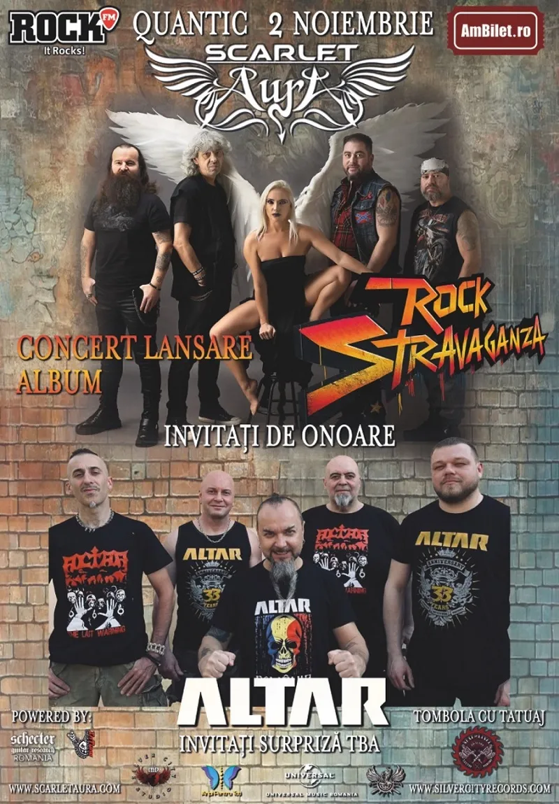 Scarlet Aura lansează noul album în București cu ALTAR invitați de onoare!