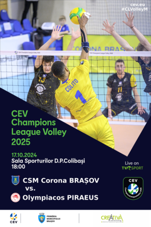 Volei masculin CSM Corona Brasov – Olympiacos Piraeus