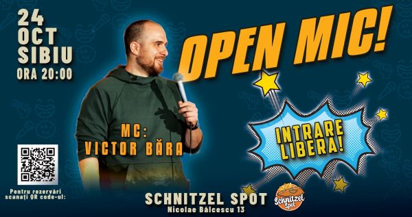 Stand-up Comedy Open Mic cu Victor Băra