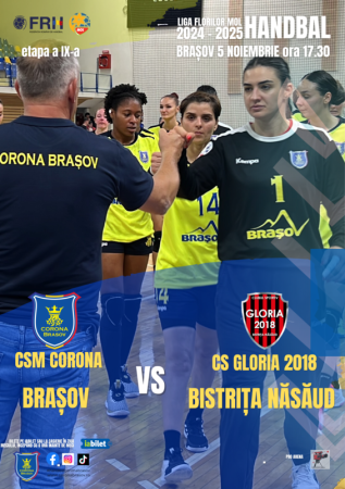 Handbal CSM Corona Brasov – CS Gloria 2018 Bistrita Nasaud