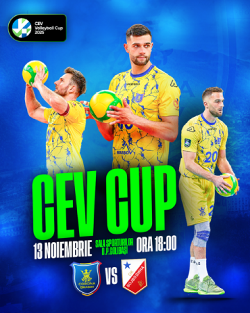 Volei masculin CSM Corona Brasov vs. Vojvodina Novi Sad