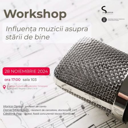 Workshop - Influența muzicii asupra stării de bine