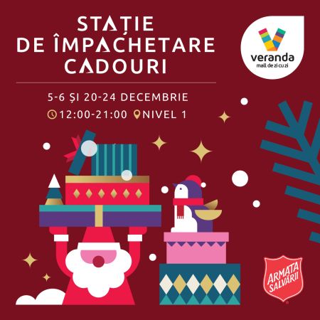 Stație de împachetări cadouri 2024 la Veranda Mall