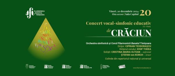 Concert vocal-simfonic educativ de Crăciun (12-18 ani) | Dirijor: CIPRIAN TEODORAȘCU