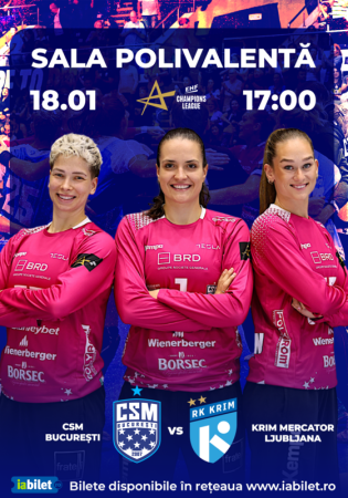 EHF Champions League - Runda 10: CSM București vs Krim Mercator Ljubljana