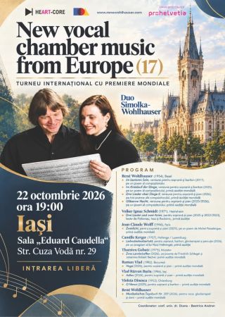 Recital cu premiere mondiale la Iași - Christine Simolka și René Wohlhauser